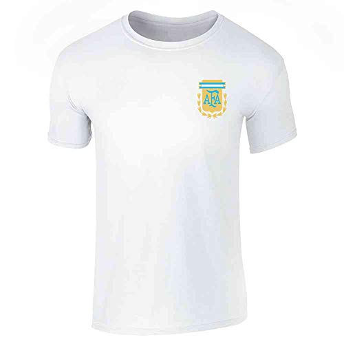 Argentina Futbol Soccer Retro National Team Sports White L Graphic Tee T-Shirt for Men