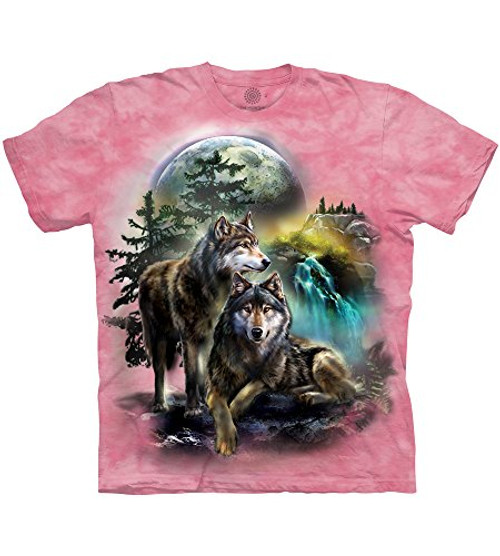 The Mountain Wolf Lookout Adult T-Shirt, Pink, Medium The Mountain Wolf Lookout Adult T-Shirt, Pink, Medium