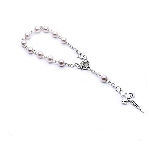 JIAMIN Intercession Car Rearview Mirror Rosary-Catholic Rosary - Farmhouse Door Knob Rosary