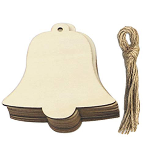 Kubert 100pcs Natural Wood Slices, DIY Wooden Christmas Ornaments Unfinished Predrilled Wood Christmas Bells for Crafts Centerpieces Holiday Hanging Decorations Kubert 100pcs Natural Wood Slices, DIY Wooden Christmas Ornaments Unfinished Predrilled Wood Christmas Bells for Crafts Centerpieces Holiday Hanging Decorations