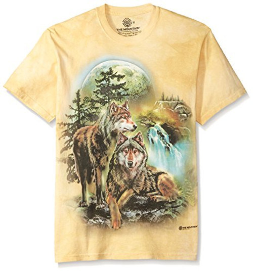 The Mountain Wolf Lookout Adult T-Shirt, Yellow, Small The Mountain Wolf Lookout Adult T-Shirt, Yellow, Small