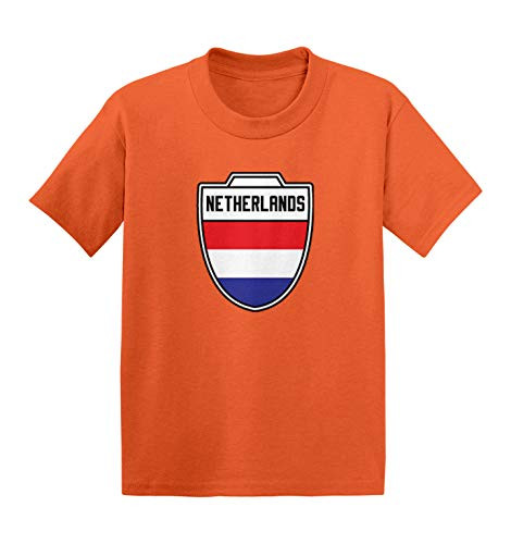 Netherlands - Country Soccer Crest Infant/Toddler Cotton Jersey T-Shirt -Orange, 4T-