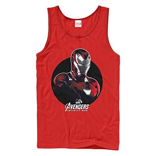 Marvel Men's Avengers Infinity Wars Tank Top, red//Ironman Alone, Large
