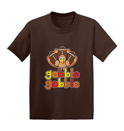 Haase Unlimited Gobble Gobble - Football Turkey Autumn Infant/Toddler Cotton Jersey T-Shirt -Brown, 5T- Haase Unlimited Gobble Gobble - Football Turkey Autumn Infant/Toddler Cotton Jersey T-Shirt -Brown, 5T-