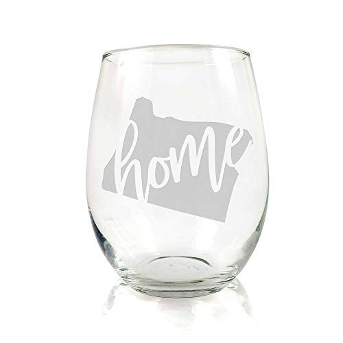 Oregon State Stemless Wine Glass - Oregon Gift, Oregon Wine Glass, Oregon Fan Gift