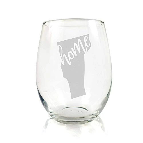 Vermont State Stemless Wine Glass - Vermont Gift, Vermont Wine Glass, Vermont Fan Gift