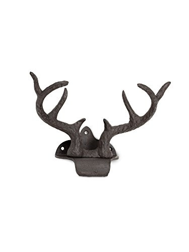 Abbott Collection 27-Iron AGE/318 Small Antler Rack Wall Hook, Brown