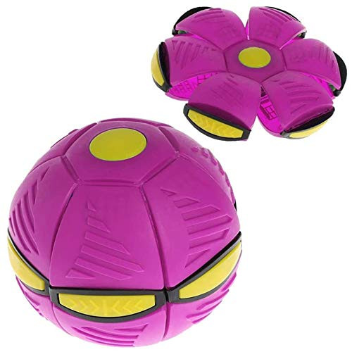 Celendi Novelty Flying UFO Flat Throw Disc Ball Toy, Magic UFO Ball Flying Saucer Ball Flying Ball Disc Toys Deformation Vent Ball Interactive Dog Toys Outdoor Toys Fun Gift for Kids -Without Light- Celendi Novelty Flying UFO Flat Throw Disc Ball Toy, Magic UFO Ball Flying Saucer Ball Flying Ball Disc Toys Deformation Vent Ball Interactive Dog Toys Outdoor Toys Fun Gift for Kids -Without Light-