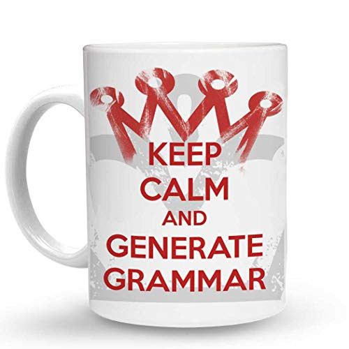 Makoroni - KEEP CALM AND GENERATE GRAMMAR 6 oz Ceramic Espresso Shot Mug/Cup Design-29