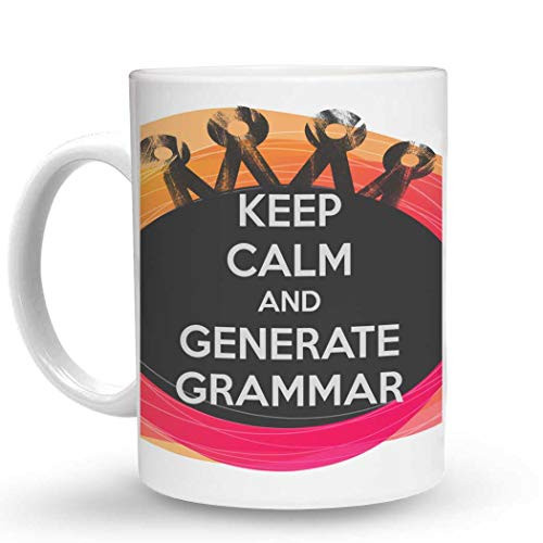 Makoroni - KEEP CALM AND GENERATE GRAMMAR 6 oz Ceramic Espresso Shot Mug/Cup Design-31