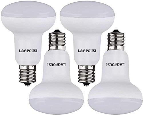 4 Pack 120V 5W Cool White R14 Non-Dimmable LED Flood Bulbs, E17 Base, 40W Incandescent Bulbs Equivalent, FCC Listed, 400lm,5500K -3000k- 4 Pack 120V 5W Cool White R14 Non-Dimmable LED Flood Bulbs, E17 Base, 40W Incandescent Bulbs Equivalent, FCC Listed, 400lm,5500K -3000k-