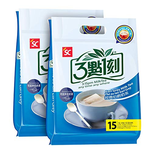 3-15pm Earl Grey Milk Tea - Classic Series - Authentic Bubble Tea, -30 teabags-, 10.58oz