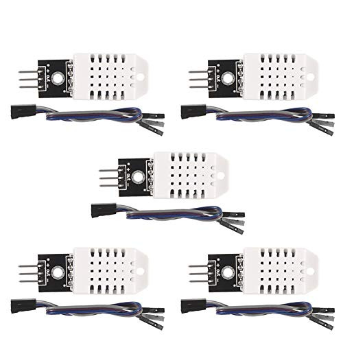 UMLIFE 5PCS Hygrometer Thermometer Sensor DHT22 Digital Temperature and Humidity Module AM2302 Temperature Humidity Gauge Monitor for Electronic Practice DIY Replace SHT11 SHT15
