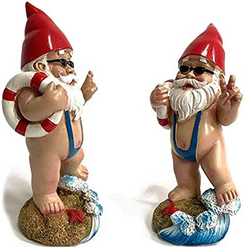 Garden Gnome Statue Outdoor Summer Gnome in Swimsuit ?by The Beach Novelty Gnome Figurine Lawn Garden Patio Yard Decoration Home Outdoor Indoor Ornament Garden Gnome Statue Outdoor Summer Gnome in Swimsuit ?by The Beach Novelty Gnome Figurine Lawn Garden Patio Yard Decoration Home Outdoor Indoor Ornament