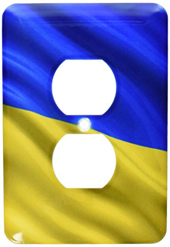 3dRose lsp_178803_6 Flag of Ukraine waving in the wind - 2 Plug Outlet Cover