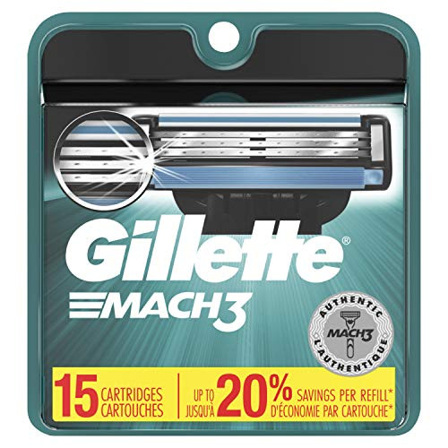 Gillette Mach3 Mens Razor Blades  15 Refills, Basic
