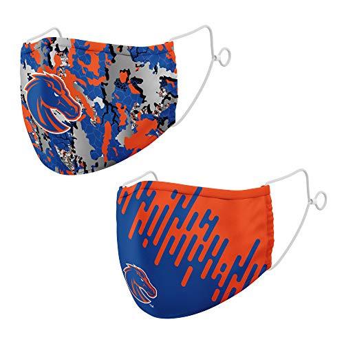 Top of the World NCAA Boise State Broncos Unisex Team Color Digital Print Face Mask 2-Pack, Boise State Broncos Royal, One Size -MTW_310 and 320- Top of the World NCAA Boise State Broncos Unisex Team Color Digital Print Face Mask 2-Pack, Boise State Broncos Royal, One Size -MTW_310 and 320-