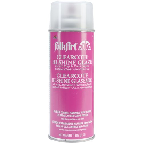 FolkArt 785 Clearcote Hi Shine Glaze Spray, 11 Ounce Clear