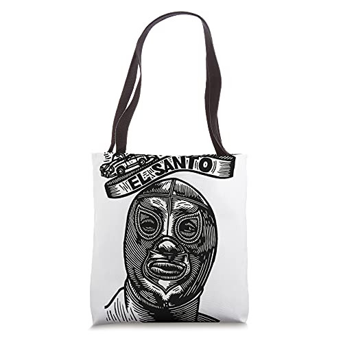 Feel-Ink Enmascarado Plata Mexican Wrestler Legend El Santo Tote Bag