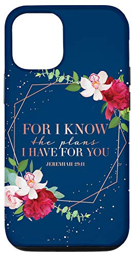 iPhone 12/12 Pro Christian Phone Cases Women With Bible Verses Jeremiah 29-11 Case