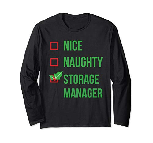Storage Manager Funny Pajama Christmas Gift Long Sleeve T-Shirt