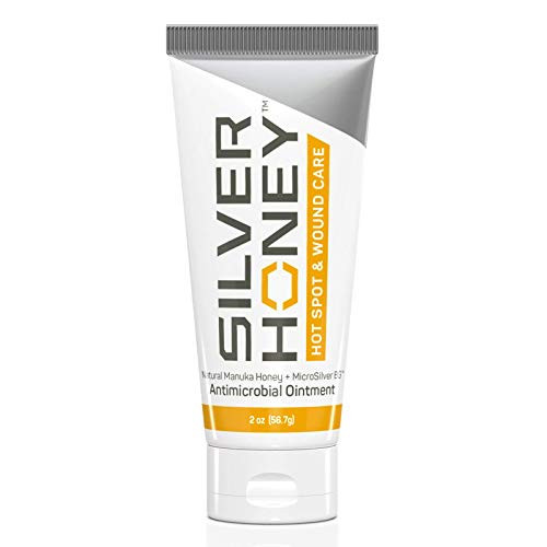 Absorbine Silver Honey Hot Spot  and  Wound Care Ointment, Manuka Honey  and  MicroSilver BG, Medicated Skin Care for Dogs, Cats, Small Animals, 2oz Tube