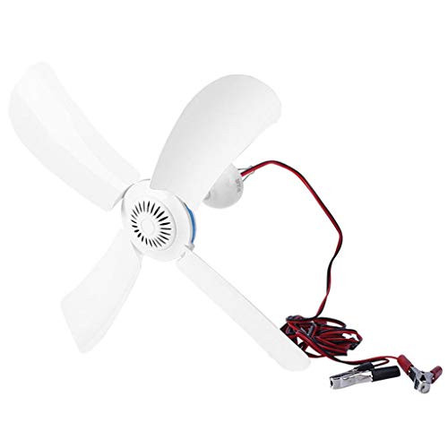 Yuxiale 12V Portable Ceiling Fan Senreal, Large/Small Ceiling Fan Hanging Camping Tent Fans for Outdoor Gazebo Battery Powered Ceiling Fan Silent Design Without Switch