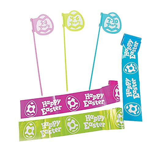 Fun Express - Easter Egg Hunt D pluscor Kit for Easter - Party Decor - General Decor - Yard Signs - Easter - 12 Pieces