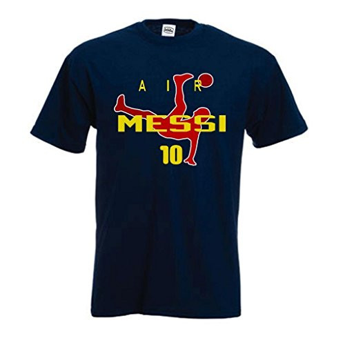 SMARTZONE Lionel Messi FC Barcelona Soccer Fan Air Messi T-Shirt Youth Large Navy SMARTZONE Lionel Messi FC Barcelona Soccer Fan Air Messi T-Shirt Youth Large Navy