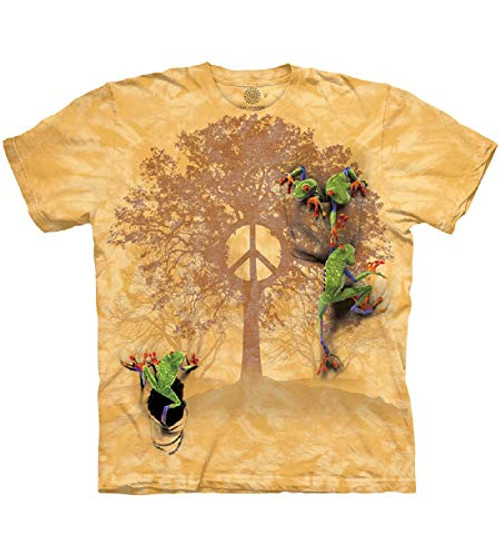 The Mountain Unisex-Adult's Peace Tree Frog, Yellow, 3XL The Mountain Unisex-Adult's Peace Tree Frog, Yellow, 3XL