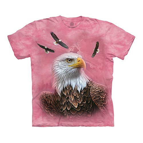 The Mountain Guardian Eagle Adult T-Shirt, Pink, 5XL The Mountain Guardian Eagle Adult T-Shirt, Pink, 5XL
