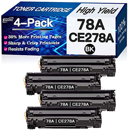 Eyouinc Compatible Toner Cartridge Replacement for HP 78A CE278A -4-Pack, Black-