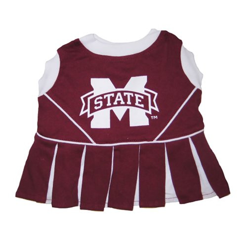 Pets First Mississippi State University Dog Cheerleader Outfit, X-Small
