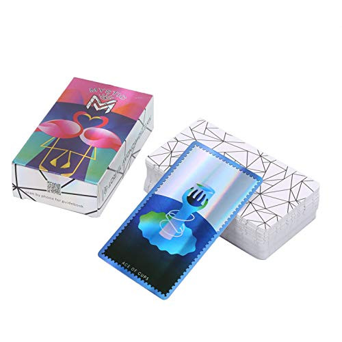 Junlucki Mystic Monday Tarot Cards - 78 Tarot Cards Deck Set - Hologram Paper English Version Fate Divination Family Parties Board Game for Beginners/Experienced Readers/Children Gift Junlucki Mystic Monday Tarot Cards - 78 Tarot Cards Deck Set - Hologram Paper English Version Fate Divination Family Parties Board Game for Beginners/Experienced Readers/Children Gift
