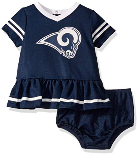 NFL Los Angeles Rams Girls DRESS AND DIAPER COVER, Team Color, 0-3M