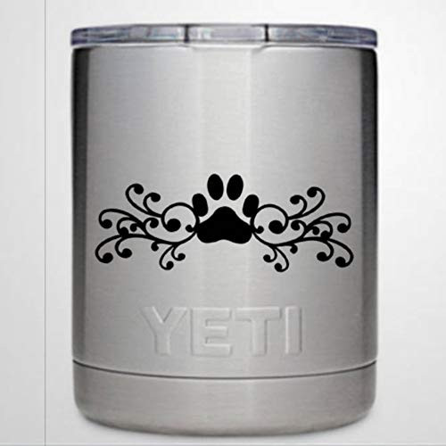 Paw Scrolls auto Sticker,Vinyl Car Decal,Decor for Window,Bumper,Laptop,Walls,Computer,Tumbler,Mug,Cup,Phone,Truck,Car Accessories