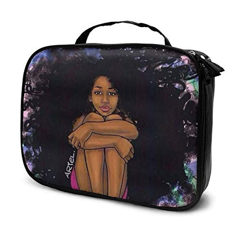 African American Afro Black Girl Travel Toiletry Bag, Cosmetic Organizer Pouch, Makeup Bag Clutch Purse African American Afro Black Girl Travel Toiletry Bag, Cosmetic Organizer Pouch, Makeup Bag Clutch Purse