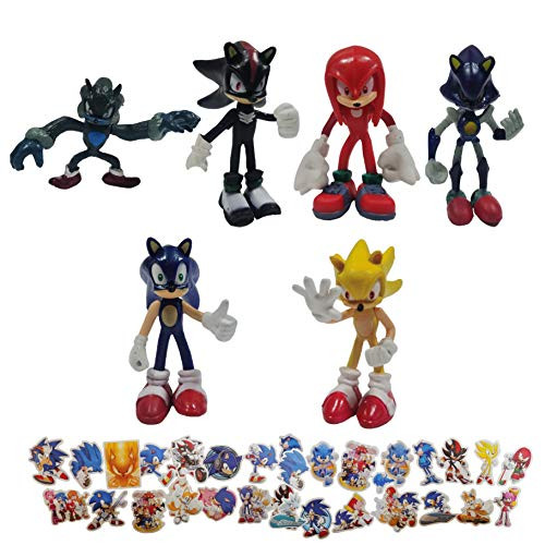 Sonic second generation small figure 6pcs/lot Cake decoration or gift for Sonic the Hedgehog fans