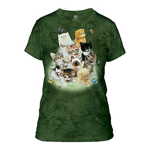 The Mountain womens 10 Kittens Apparel T Shirt, Green, XX-Large US The Mountain womens 10 Kittens Apparel T Shirt, Green, XX-Large US