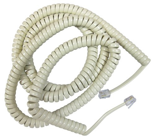 Handset Cord, 25-Foot Length, Ivory, Full Modular