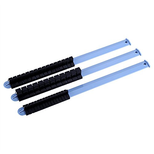 3PCs Plastic Socket Organizer Tray, Adjustable Portable Socket Holder 1/4in, 3/8in, 1/2in Socket Tray Socket Rail Organizer Tools Organizer