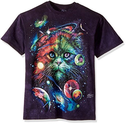 The Mountain Cosmic Cat Adult T-Shirt, Purple, XL The Mountain Cosmic Cat Adult T-Shirt, Purple, XL