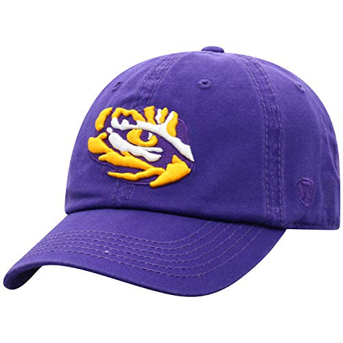 Top of the World Lsu Tigers Men's Relaxed Fit Adjustable Hat Team Color Secondary Icon, Adjustable
