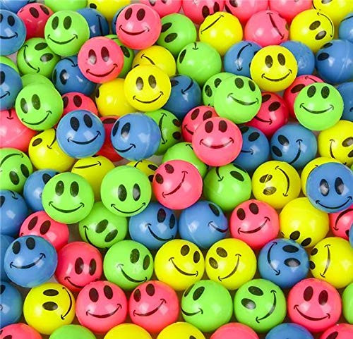 Rhode Island Novelty 1 Inch Smile Face Bouncy Balls, 144 Balls per Order