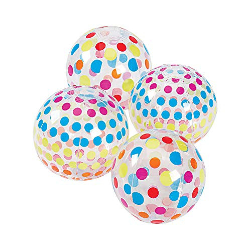 Fun Express Mini Polka DOT Beach Balls - Toys - 12 Pieces