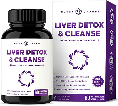 Liver Cleanse Detox and Repair Formula - 25 plus Herbs- Milk Thistle Extract with Silymarin, Artichoke, Dandelion, Chicory Root Powder and More - Premium Liver Support Pills Supplement, 60 Capsules Liver Cleanse Detox and Repair Formula - 25 plus Herbs- Milk Thistle Extract with Silymarin, Artichoke, Dandelion, Chicory Root Powder and More - Premium Liver Support Pills Supplement, 60 Capsules
