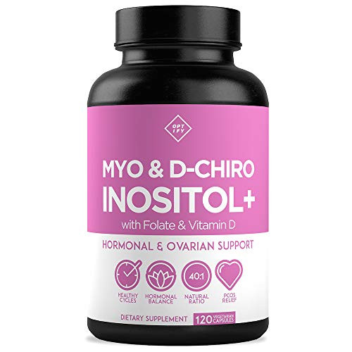 Premium Inositol Supplement - Myo-Inositol and D-Chiro Inositol Plus Folate and Vitamin D - Ideal 40-1 Ratio - Hormone Balance and Healthy Ovarian Support for Women - Vitamin B8 - 30 Day Supply Premium Inositol Supplement - Myo-Inositol and D-Chiro Inositol Plus Folate and Vitamin D - Ideal 40-1 Ratio - Hormone Balance and Healthy Ovarian Support for Women - Vitamin B8 - 30 Day Supply