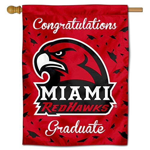 College Flags  and  Banners Co. Miami Redhawks Graduation Gift Banner Flag