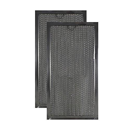 2-Pack Air Filter Factory 6-1/2 x 12-1/4 x 3/32 Inches Range Hood Aluminum Grease Filters