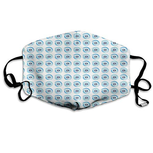 Funny Sports Activated Carbon Filters mask,Continuous Pattern with Artistic Eyeballs Painting,Facial decorations for adults